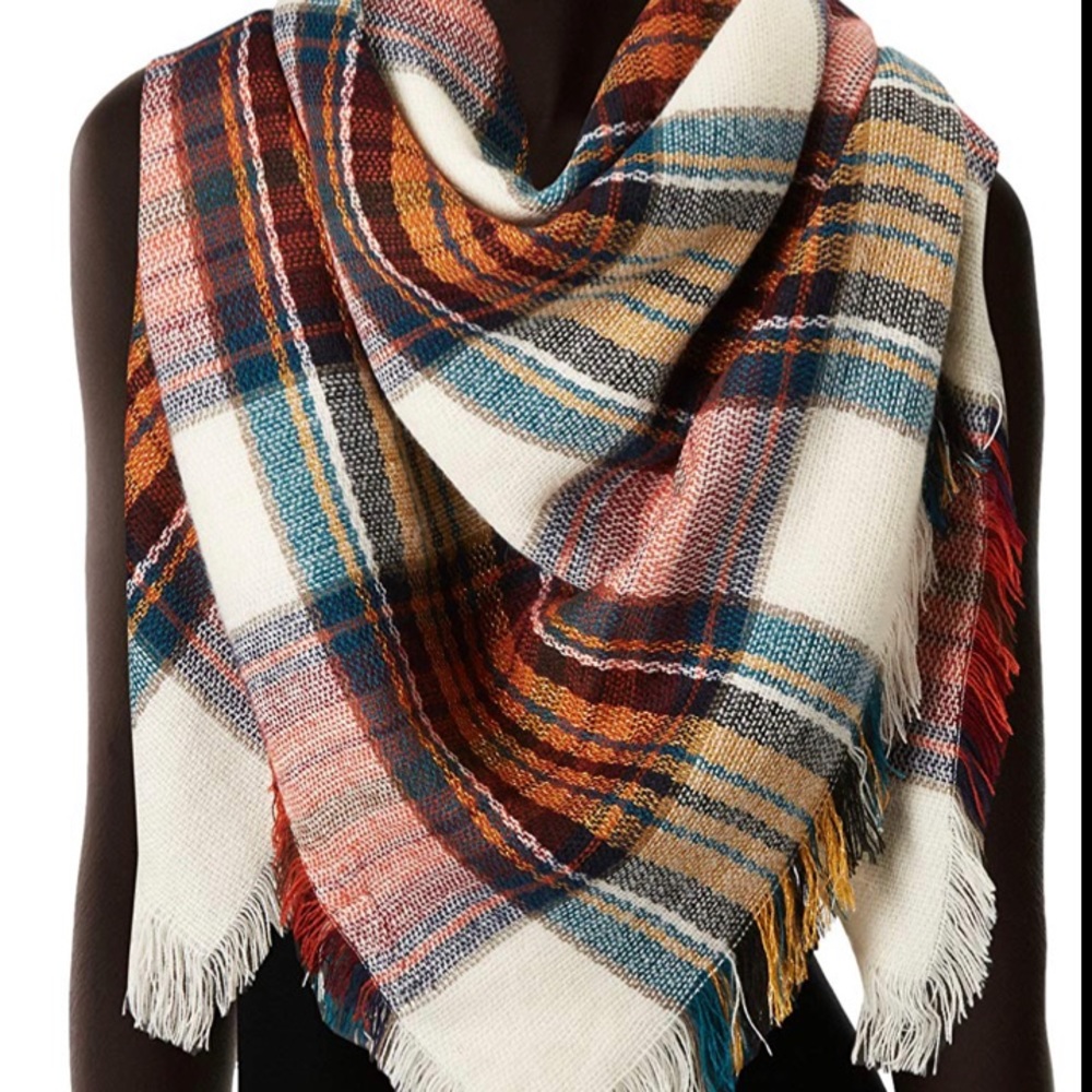 Steve Madden | Plaid Square Blanket Wrap Scarf